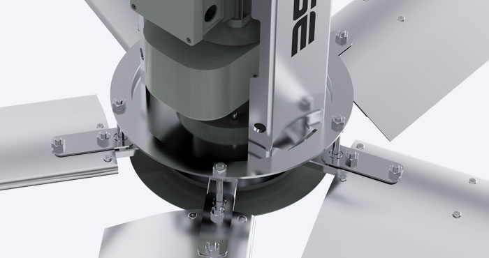 經典系列大型工業(yè)吊扇連接結構