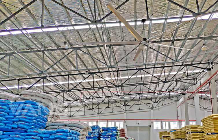 安徽毫州中草藥材倉(cāng)庫(kù)工業(yè)大吊扇除濕